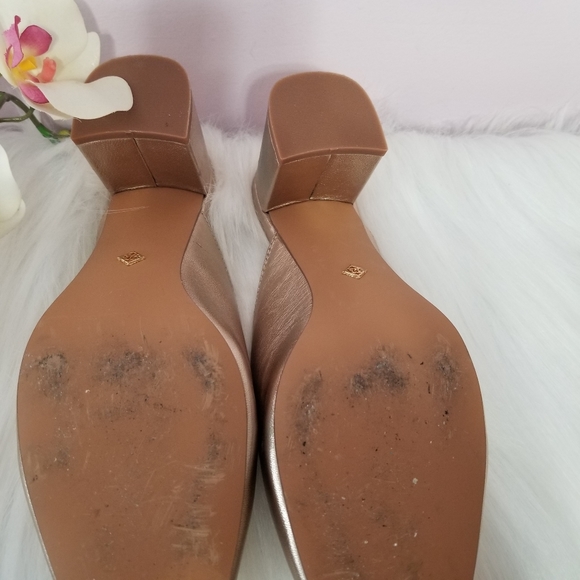 Nanette Lepore gold mule shoes 8.5m women - Picture 2 of 4